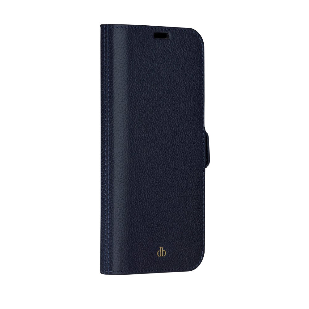 iPhone 14 Pro Max dbramante1928 New York 2-i-1 Ekte Skinn Flip Deksel - Pacific Blue