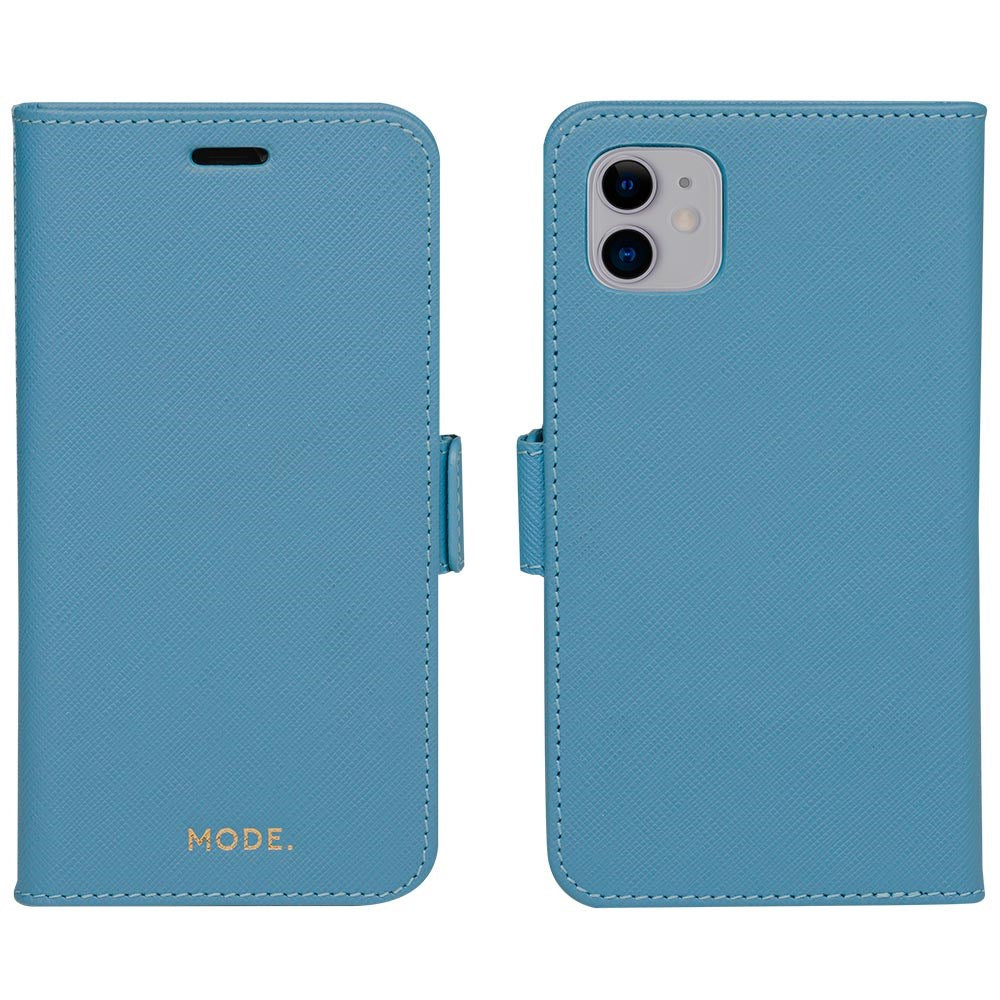 Dbramante1928 iPhone 11 New York 2-i-1 Lær Flipdeksel - Blå