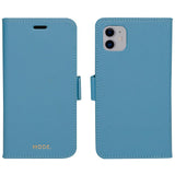 Dbramante1928 iPhone 11 New York 2-i-1 Lær Flipdeksel - Blå