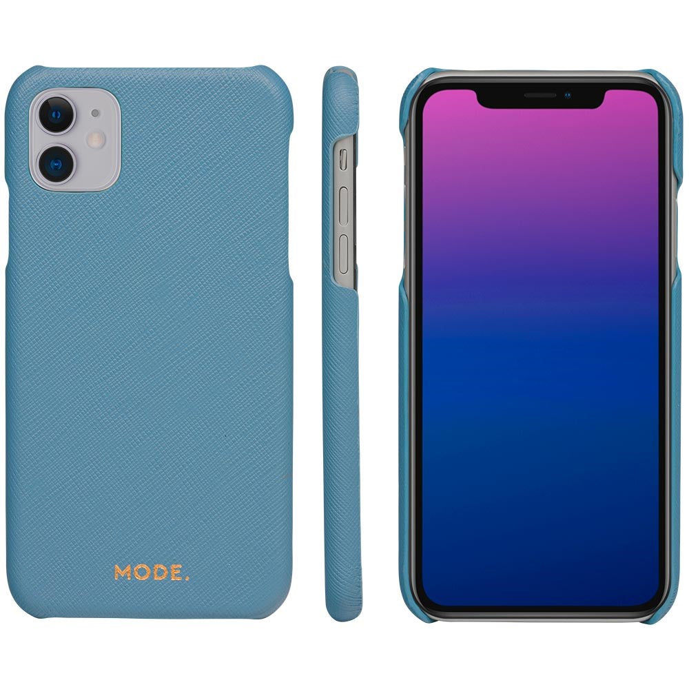 Dbramante1928 iPhone 11 New York 2-i-1 Lær Flipdeksel - Blå