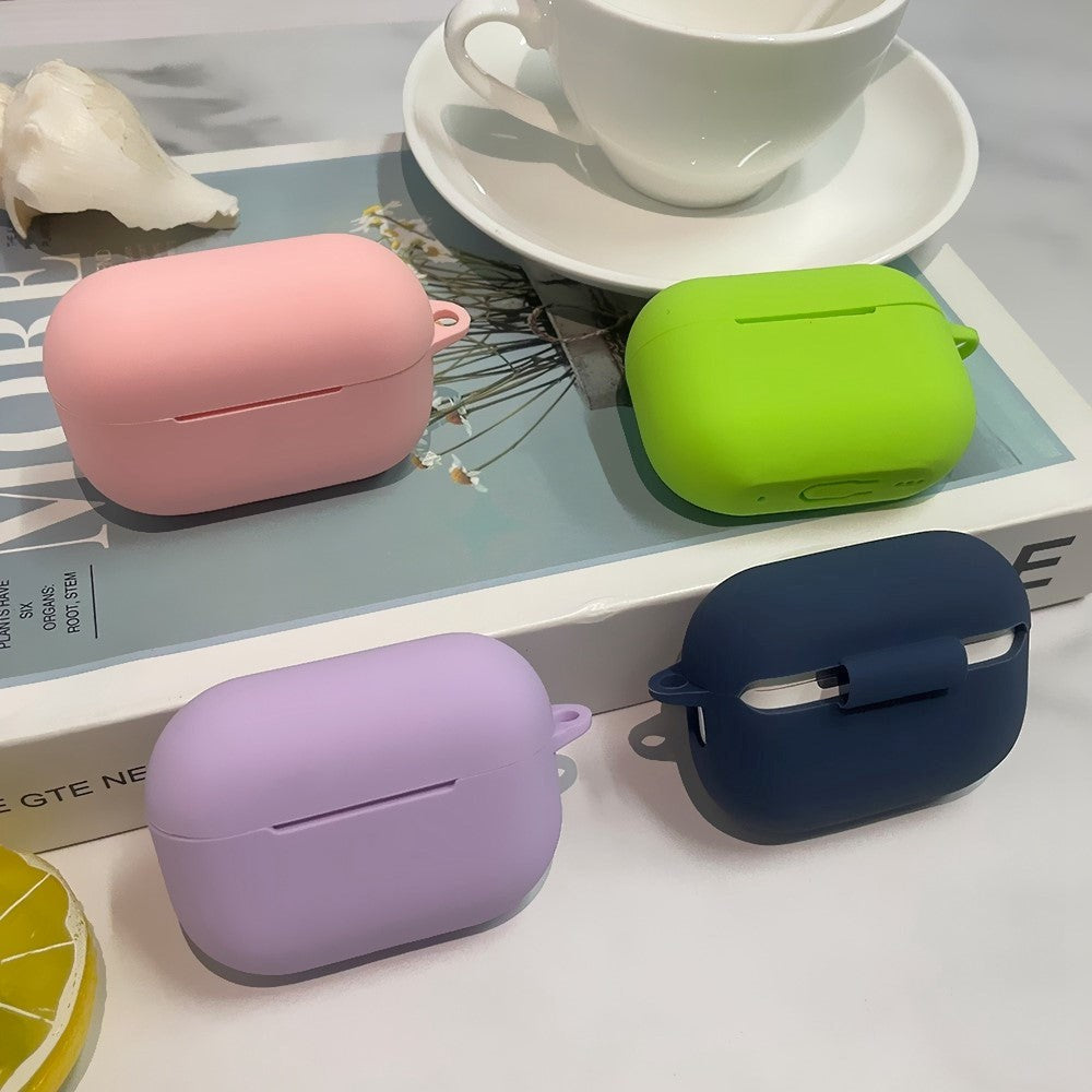 Apple Airpods Pro 2nd Gen (2022) Silikondeksel med Karabinkrok - Lavendel Grå