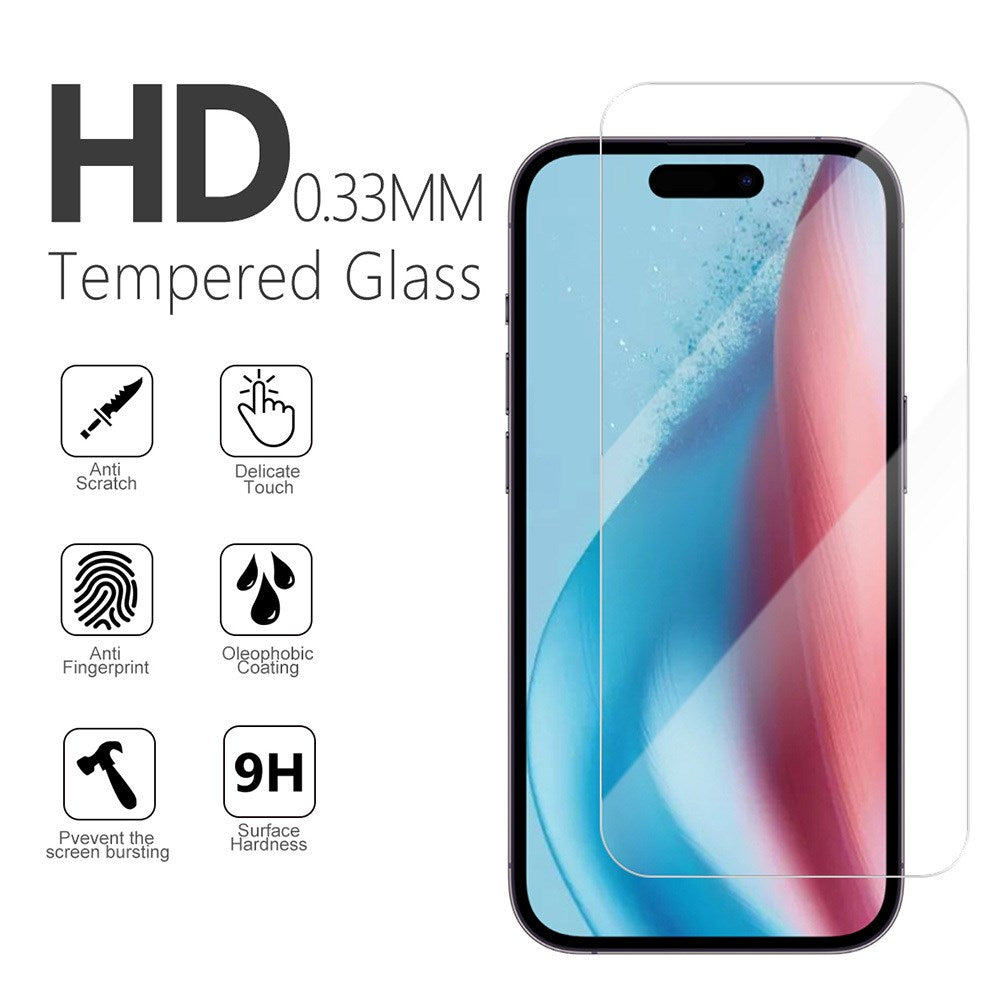 iPhone 16 / 15 TFO 2.5D Premium Skjermbeskytter - Gjennomsiktig
