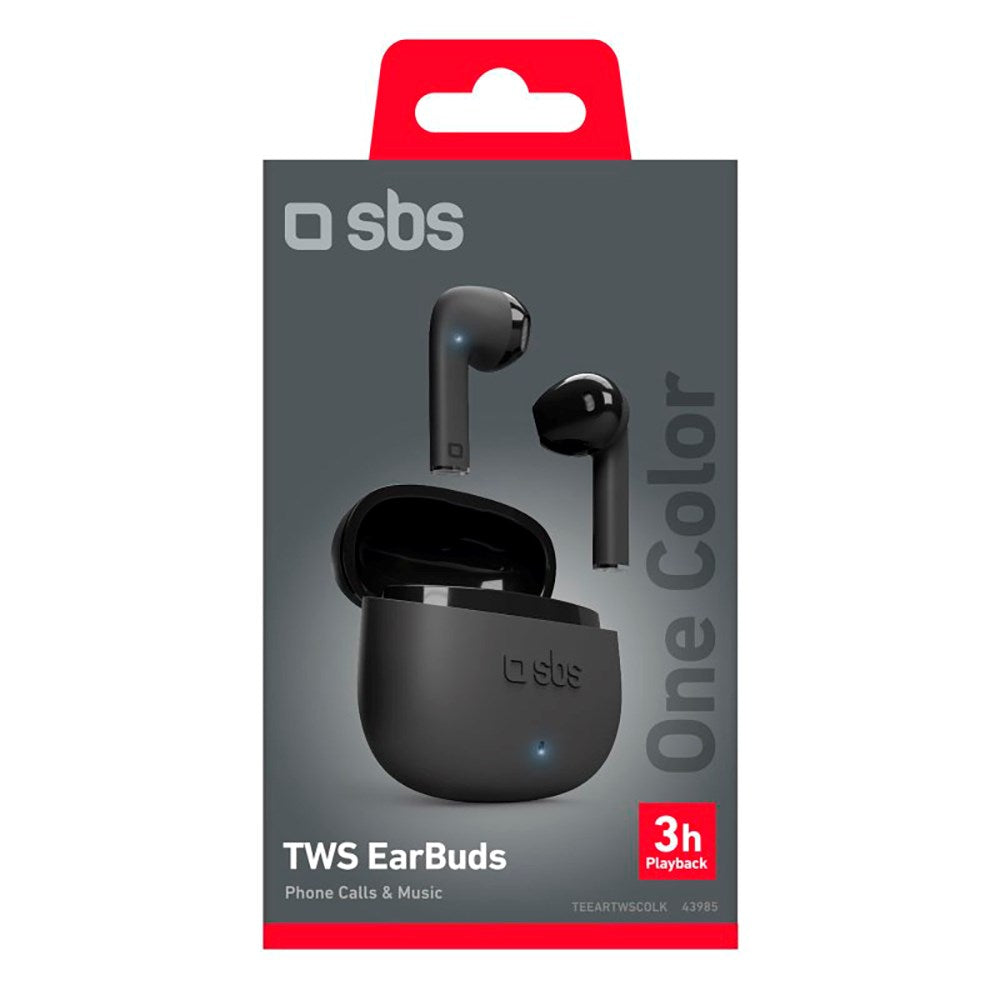 SBS One Color True Wireless In-Ear Hodetelefoner - Svart