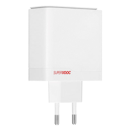 Original OnePlus Supervooc 100W Dual Vegglader USB-C / USB-A med USB-C-Kabel 1 meter - Hvit