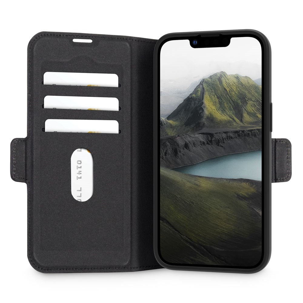 iPhone 16e dbramante1928 Oslo Pro Slim Resirkulert Plast Deksel med Lommebok - Black
