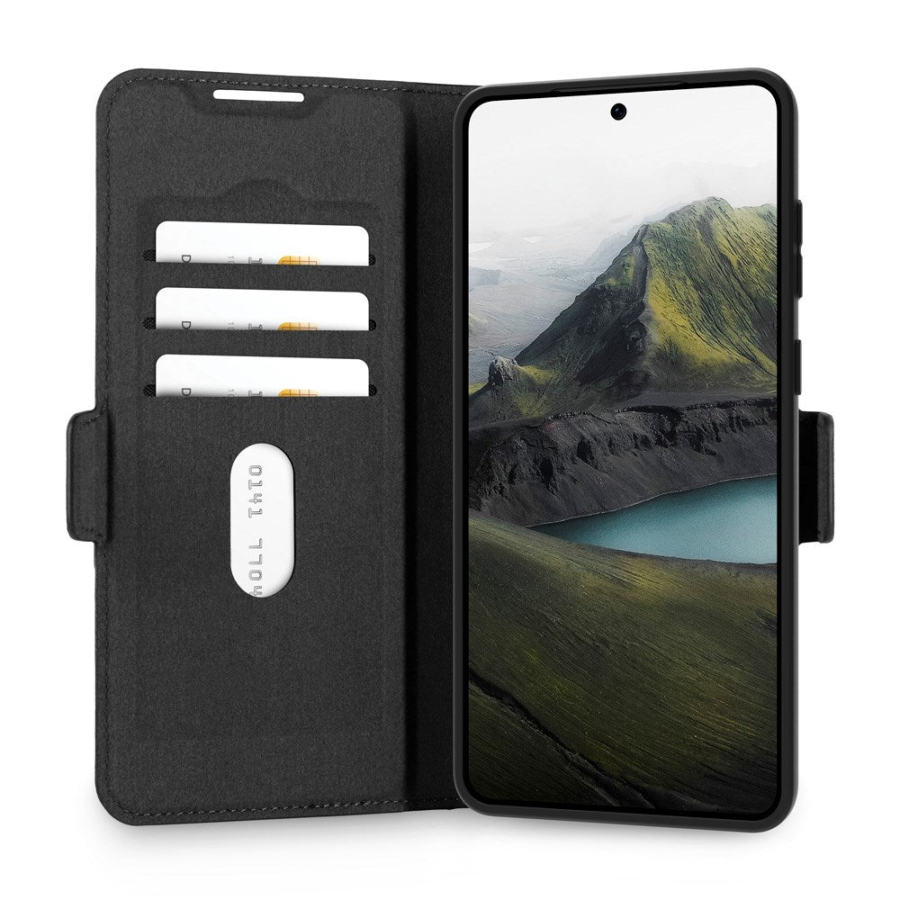 Samsung Galaxy S25 Edge dbramante1928 Oslo Pro Slim Resirkulert Plast Deksel med Lommebok - Svart