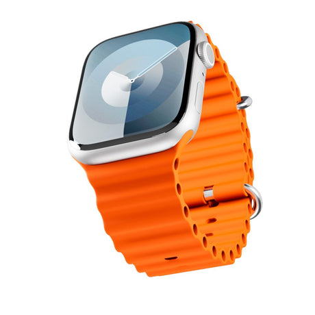 Apple Watch (38/40/SE/41/42mm) Epico Ocean Silikon Rem - Oransje