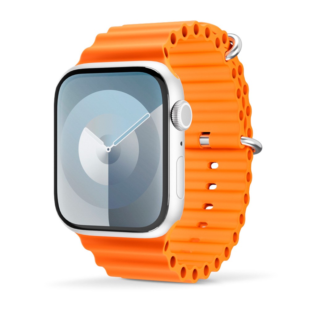 Apple Watch (38/40/SE/41/42mm) Epico Ocean Silikon Rem - Oransje