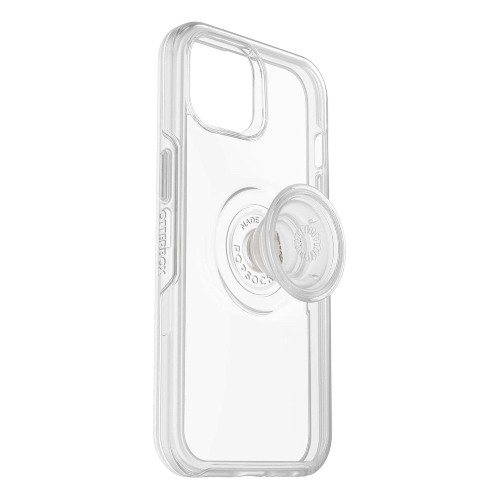 OTTERBOX + POPSOCKETS Symmetry Series iPhone 14 / 13 Håndverker Deksel med Innebygd PopGrip - Gjennomsiktig