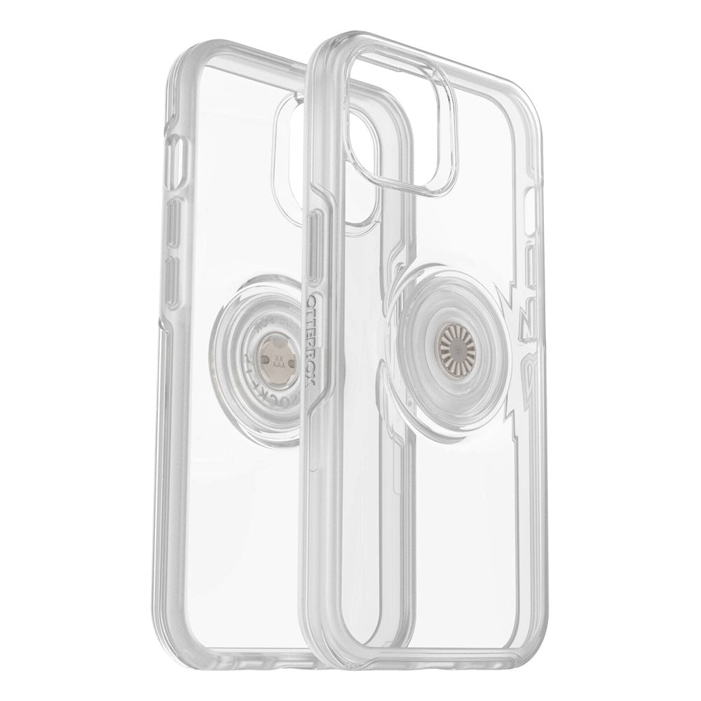 OTTERBOX + POPSOCKETS Symmetry Series iPhone 14 / 13 Håndverker Deksel med Innebygd PopGrip - Gjennomsiktig