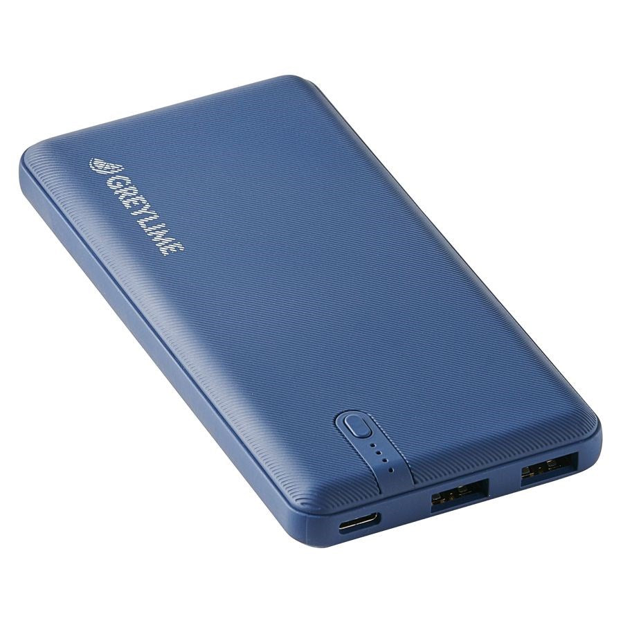 GreyLime Ocean 12W 10.000 mAh - PowerBank 2x USB-A - Blå