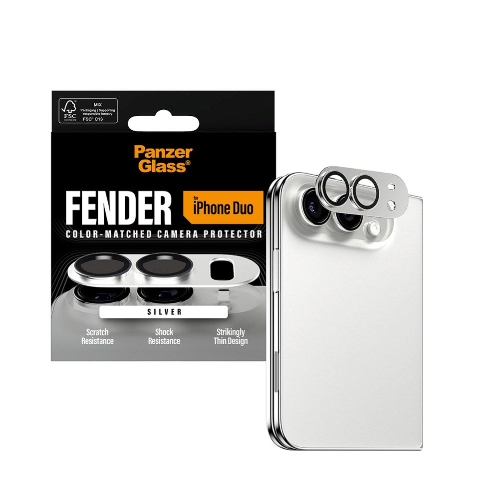 iPhone Duo PanzerGlass FENDER Kameralinsebeskyttelse - Sølv