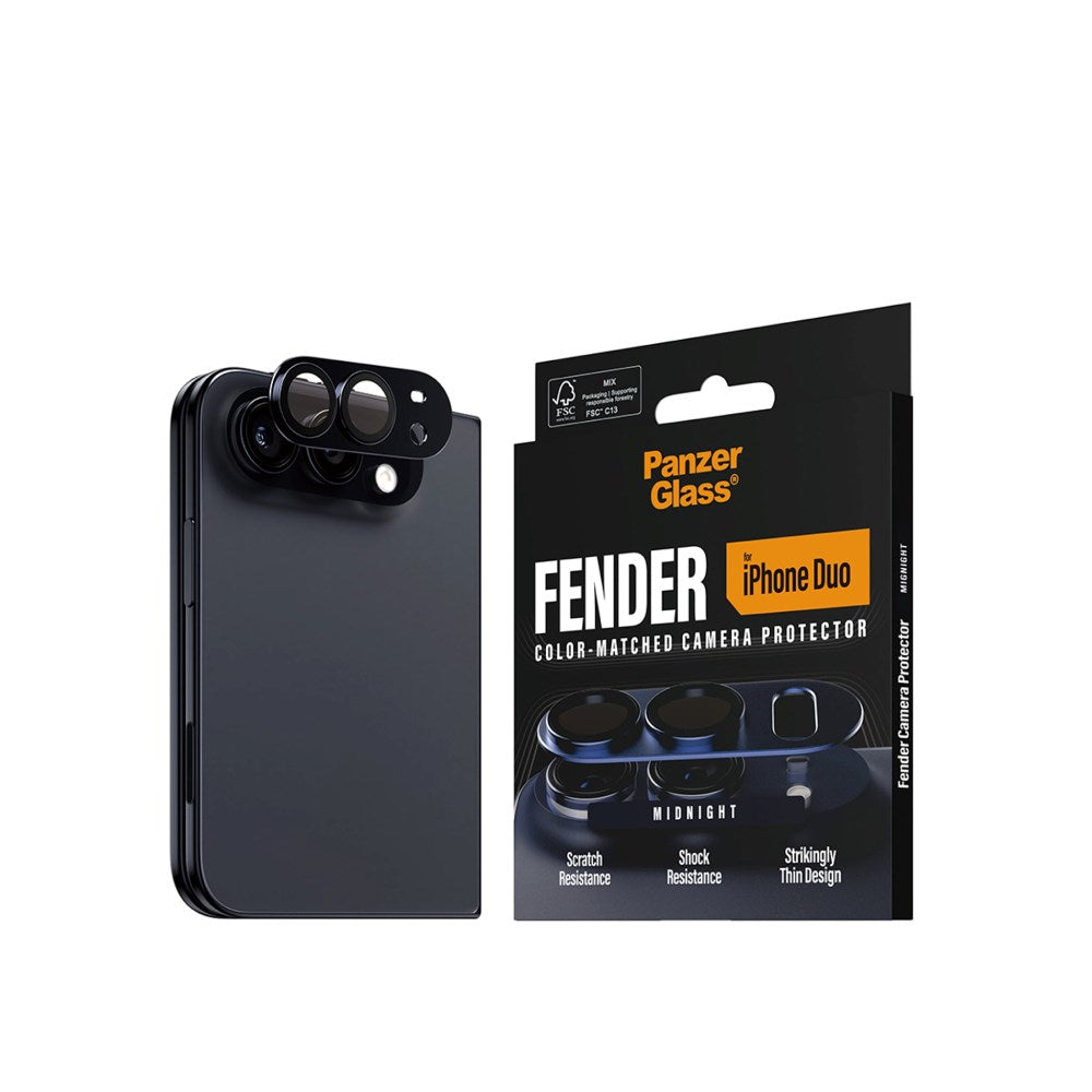 iPhone Duo PanzerGlass FENDER Kameralinsebeskyttelse - Svart