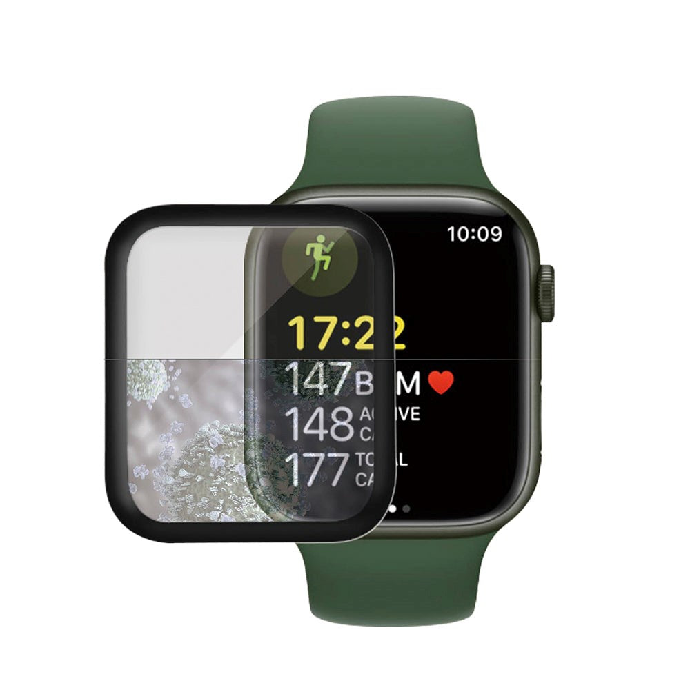 PanzerGlass Apple Watch 8/7 (41mm) Herdet Glas Skjermbeskytter - Svart Kant