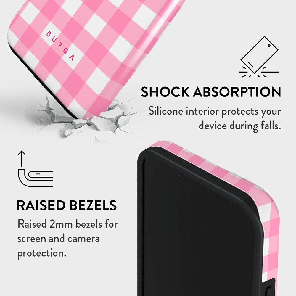 Burga iPhone 15 Tough Fashion Deksel - Think Pink