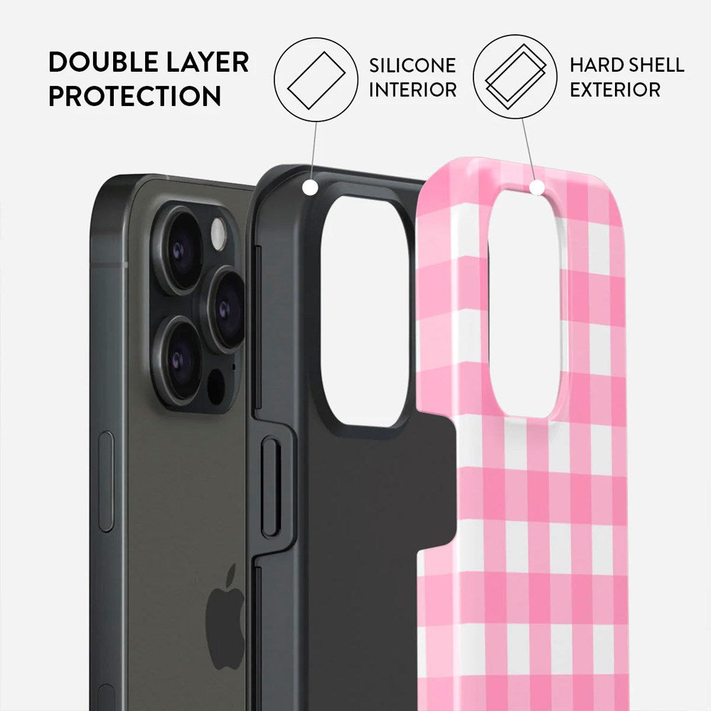 Burga iPhone 15 Pro Tough Fashion Deksel - Think Pink