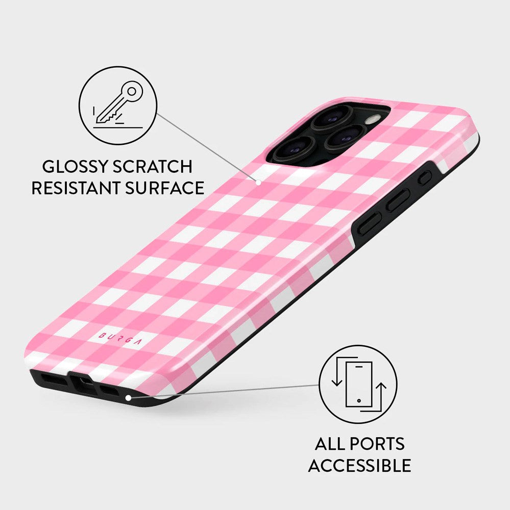 Burga iPhone 15 Pro Tough Fashion Deksel - Think Pink