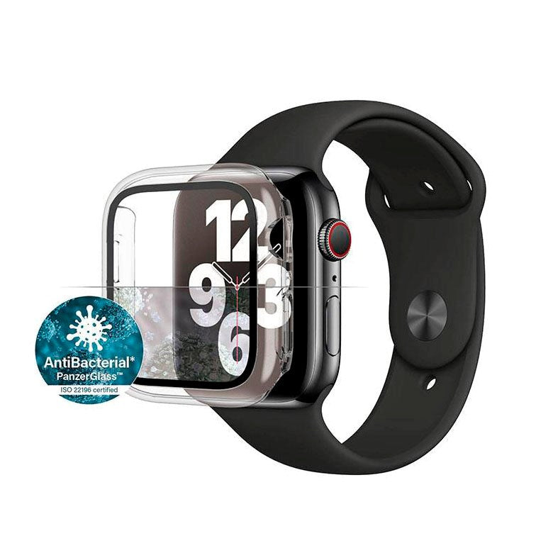 PanzerGlass Apple Watch SE/6/5/4 (44mm) Full Body Protection Deksel m. Innebygd skjermbeskyttelse - Gjennomsiktig m. Svart Ramme