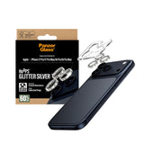 PanzerGlass iPhone 17 Pro / 17 Pro Max / 16 Pro / 16 Pro Max Hoops Kameralinsebeskyttelse med Installasjonsramme - Glitter Sølv