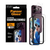 iPhone 18 Pro PanzerGlass Essentials 2-in-1 Bundle med EasyAligner / Skjermbeskyttelse (UWF) / Hoops Kamerabeskyttelse - Gjennomsiktig