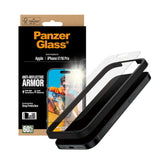 PanzerGlass iPhone 17 / 16 Pro Ultra Wide Fit Skjermbeskyttelse med EasyAligner - Anti-Reflective - Gjennomsiktig