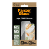 PanzerGlass Google Pixel 10 / 10 Pro / 9 / 9 Pro Skjermbeskytterglass - Classic Fit - Gjennomsiktig