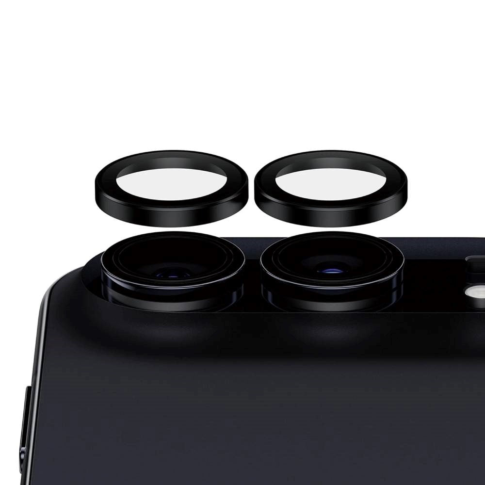 iPhone Duo PanzerGlass Ceramic Hoops Kameralinsebeskyttelse med Monteringsramme - Svart