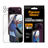 iPhone 18 Pro Max PanzerGlass Essentials 2-in-1 Bundle med EasyAligner / Skjermbeskyttelse (UWF) / Hoops Kamerabeskyttelse - Gjennomsiktig