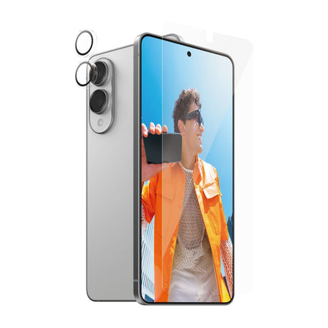 Samsung Galaxy S25 Edge PanzerGlass 2-i-1 Bundle m. EasyAligner - Skjermbeskyttelse (UWF) / Kamerabeskyttelse - Gjennomsiktig / Svart