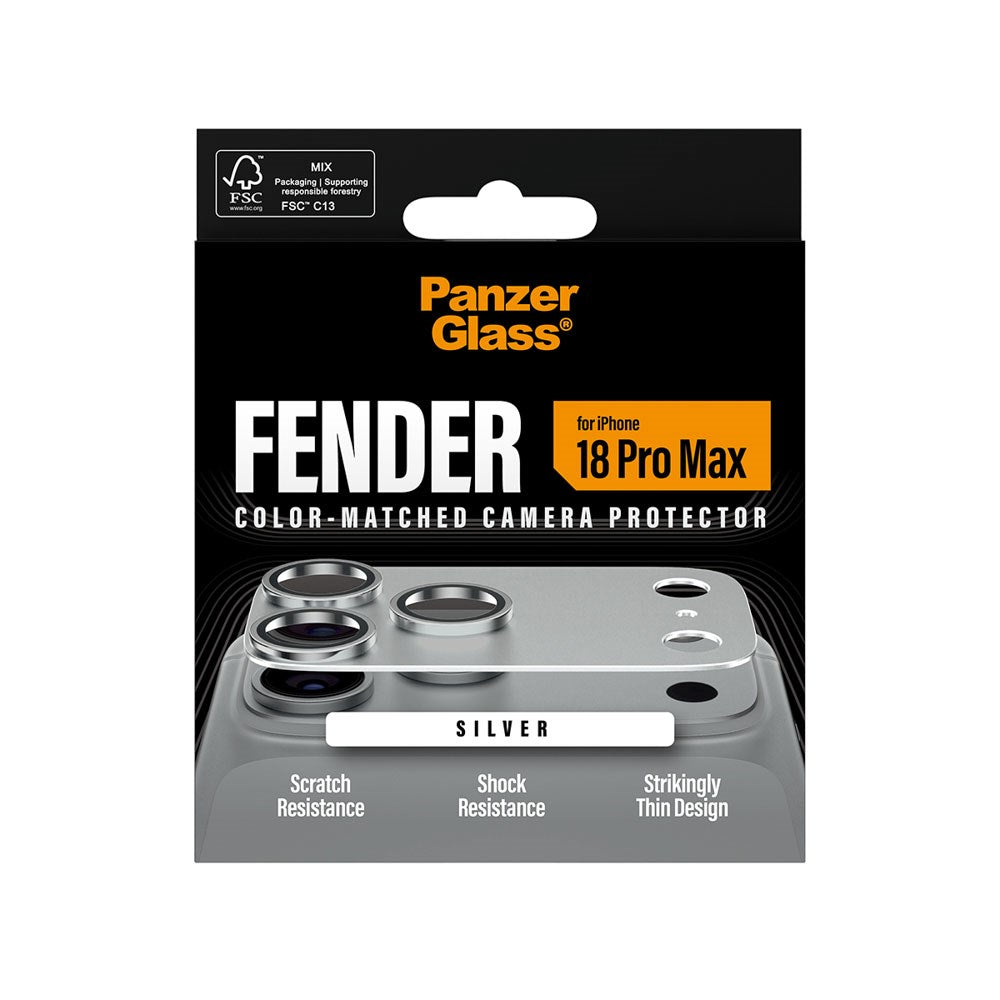 iPhone 18 Pro Max PanzerGlass FENDER Kameralinsebeskyttelse - Silver