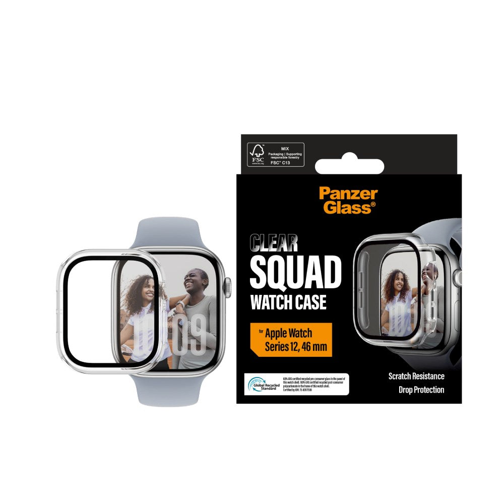 Apple Watch Series 12 (46mm) PanzerGlass Squad Deksel - Gjennomsiktig
