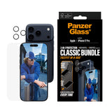 PanzerGlass iPhone 17 Pro 2-in-1 Classic Bundle - Skjermbeskytter + Kameralinsebeskytter - Gjennomsiktig
