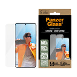PanzerGlass® Skjermbeskytter - Ultra-Wide Fit for Samsung Galaxy S25 Edge med EasyAligner - Gjennomsiktig