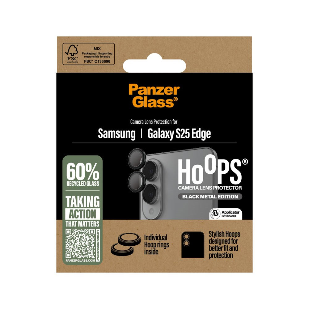 Samsung Galaxy S25 Edge PanzerGlass Hoops - Kamerabeskyttelse - Svart