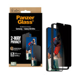 Samsung Galaxy S26 Ultra PanzerGlass 2-Way Privacy Skjermbeskyttelse med EasyAligner - Gjennomsiktig