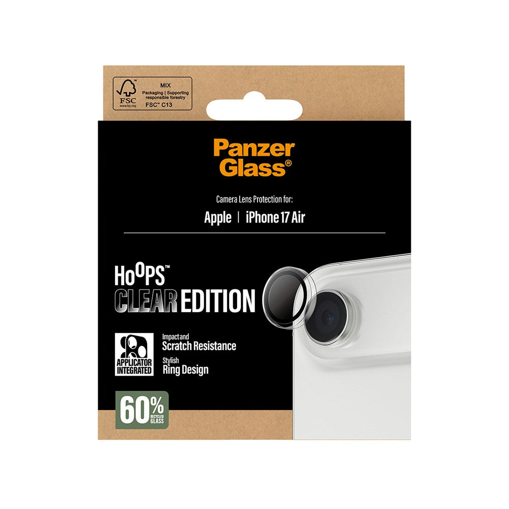 PanzerGlass iPhone Air Hoops Kameralinsebeskyttelse med Installasjonsramme - Gjennomsiktig