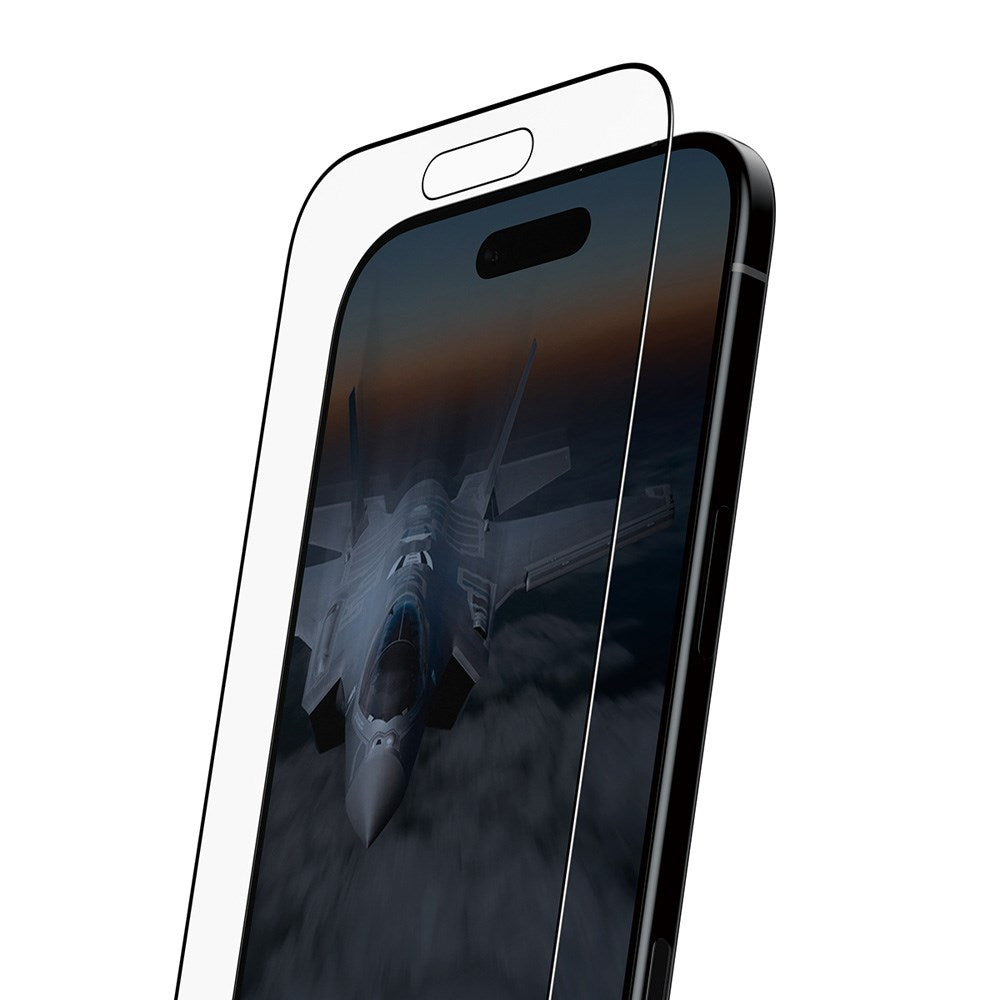 PanzerGlass iPhone Air Stealth Skjermbeskyttelse - Ultra-Wide Fit - Gjennomsiktig / Svart Kant