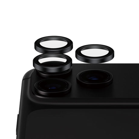 iPhone 18 Pro / Pro Max PanzerGlass Ceramic Hoops Kameralinsebeskyttelse med Monteringsramme - Svart
