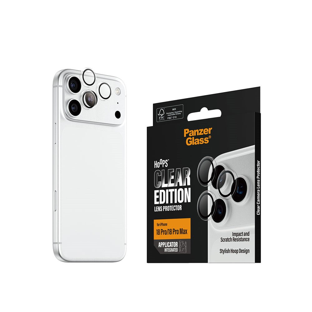 iPhone 18 Pro / Pro Max PanzerGlass Hoops - Kamerabeskyttelse - Gjennomsiktig