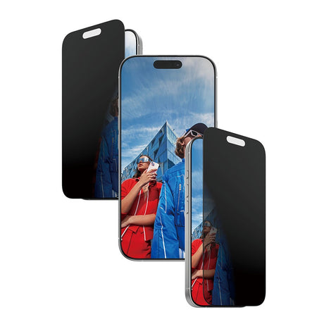PanzerGlass iPhone 17 / 16 Pro 2-Way Privacy Skjermbeskyttelse - Ultra-Wide Fit - Gjennomsiktig