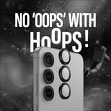 Samsung Galaxy S25+ (Plus) PanzerGlass Ceramic Hoops - Kamerabeskyttelse - Gjennomsiktig / Svart