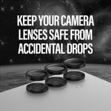 Samsung Galaxy S25+ (Plus) PanzerGlass Ceramic Hoops - Kamerabeskyttelse - Gjennomsiktig / Svart