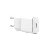 Puro PD 20W Mini Reise Vegglader med USB-C - Hvit