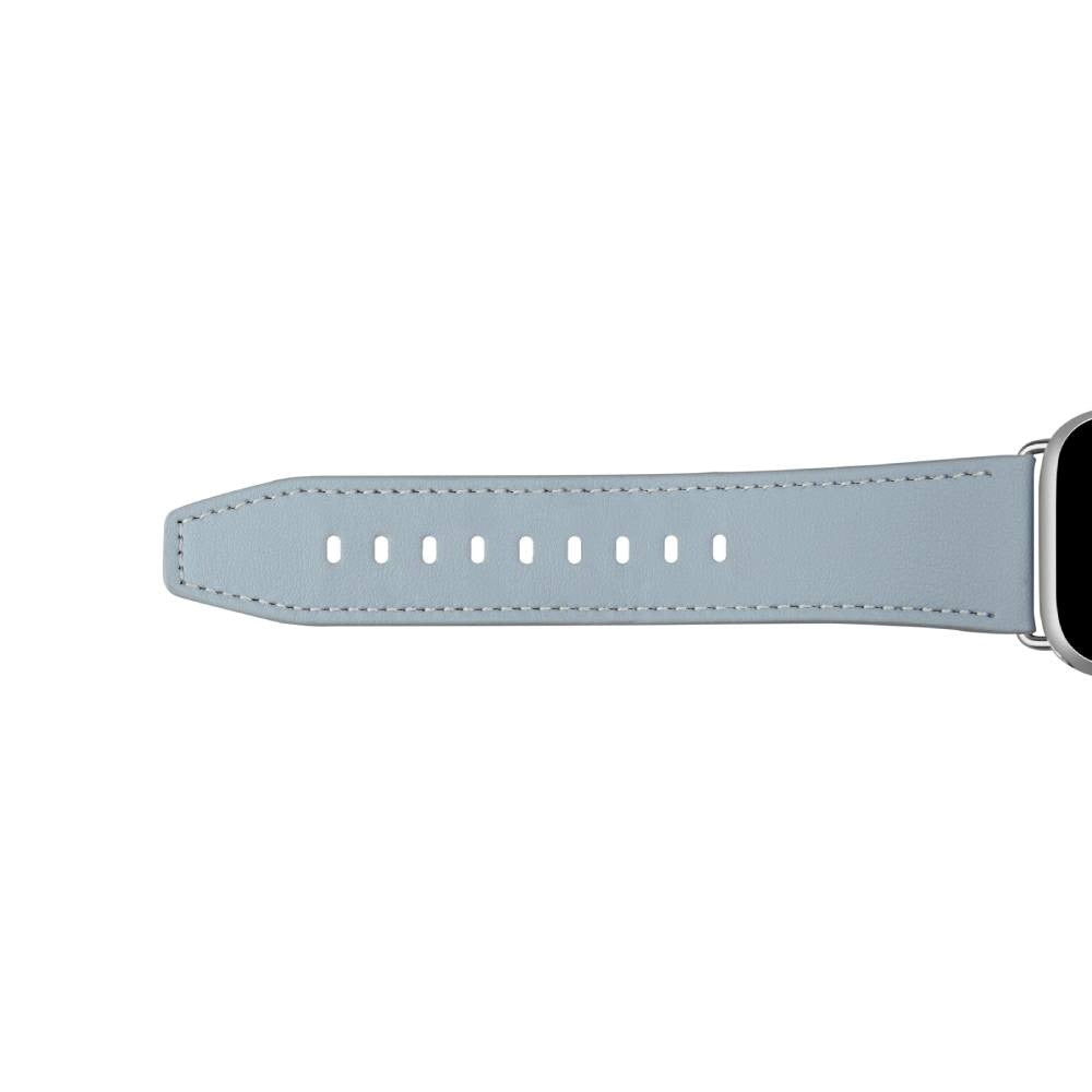 Apple Watch (42/44/SE/45/46/49mm) Puro E-CLASSIC Kunstskinn Klokkerem - Lyseblå