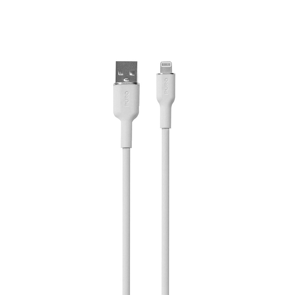 PURO Soft USB-A til Lightning Kabel 1.5m - Hvit