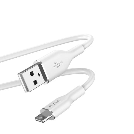 PURO Soft USB-A til Lightning Kabel 1.5m - Hvit