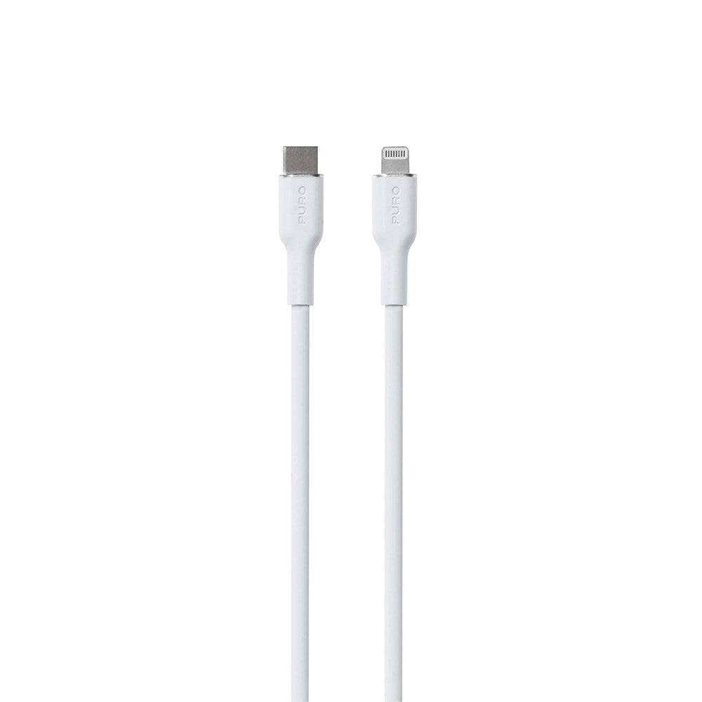 PURO Soft USB-C til Lightning Kabel 1.5m - Hvit