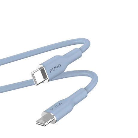 PURO Soft USB-C til Lightning Kabel 1.5m - Blå