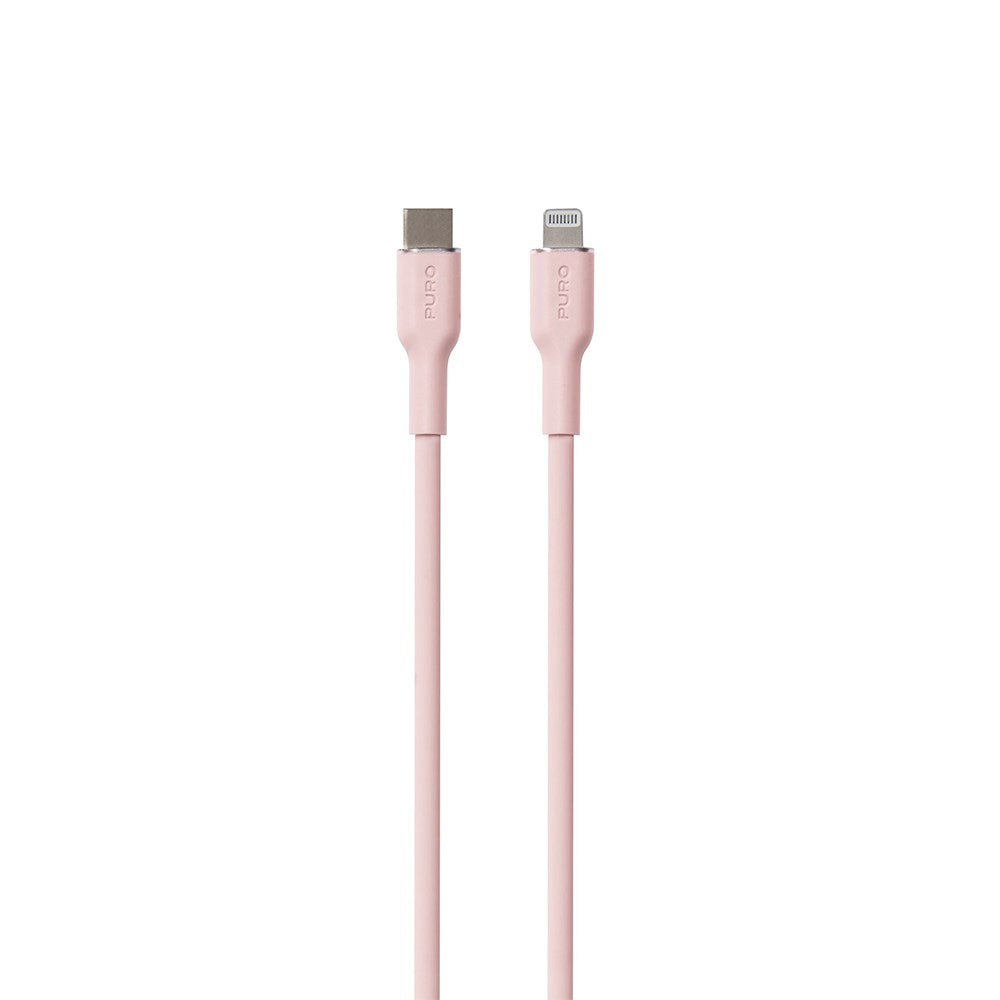 PURO Soft USB-C til Lightning Kabel 1.5m - Rosa