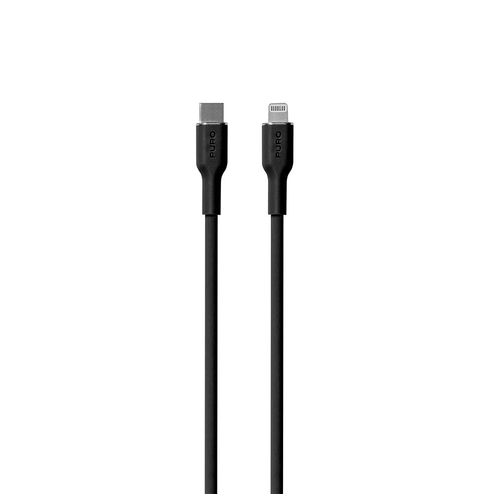 PURO Soft USB-C til Lightning Kabel 1.5m - Svart